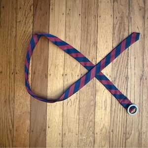 Cute navy and maroon striped belt